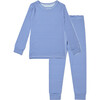 Bamboo Toddler Pajama Set, Cobalt Stripe - Pajamas - 2 - thumbnail