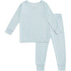 Bamboo Toddler Pajama Set, Coastal Check - Pajamas - 2 - thumbnail