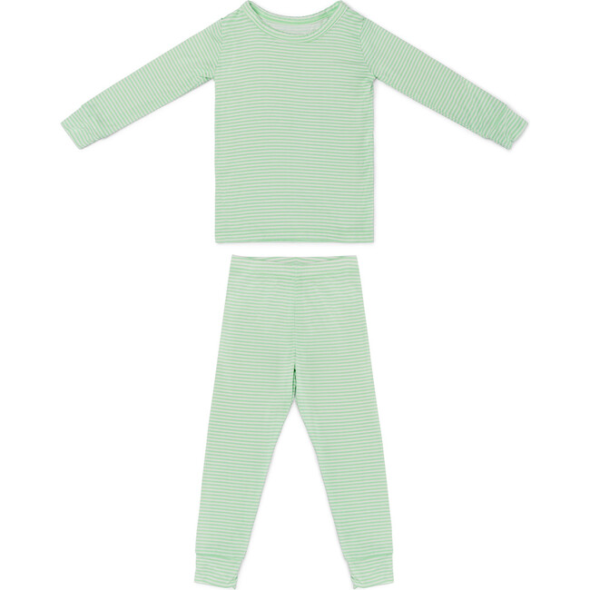 Bamboo Toddler Pajama Set, Pear Stripe
