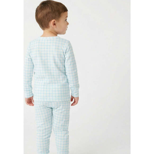 Bamboo Toddler Pajama Set, Coastal Check - Pajamas - 5