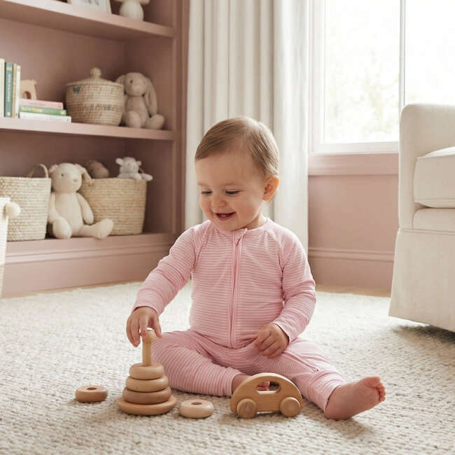 Bamboo Sleeper, Peony Stripe - Pajamas - 5