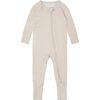 Oatmeal Stripe Bamboo Sleeper, Beige and White Stripe - Pajamas - 2