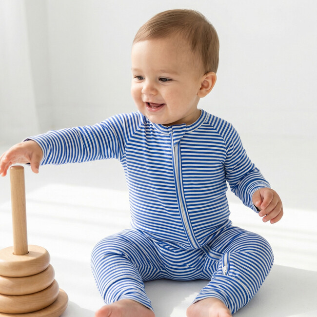 Bamboo Sleeper, Cobalt Stripe - Pajamas - 4