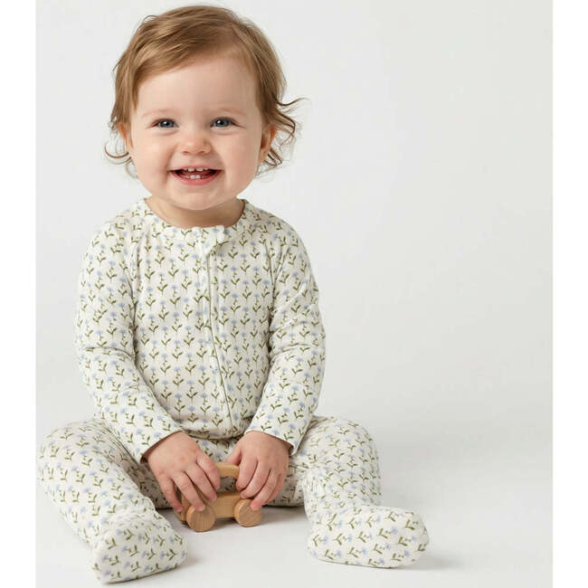 Lavender Lane Bamboo Sleeper, Delicate Purple & Green Floral