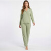 Women's Bamboo Pajama Set, Evergreen Stripe - Pajamas - 1 - thumbnail