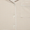 Oatmeal Stripe Bamboo Women's Sleepshirt, Beige and White Stripe - Pajamas - 5