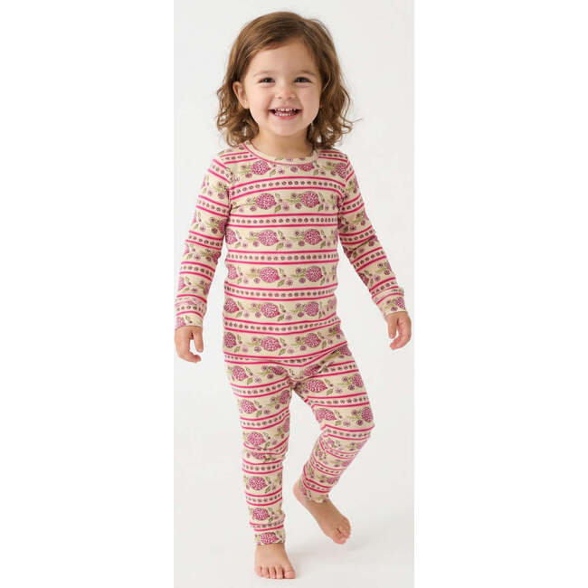 Bamboo Toddler Pajama Set, Pomegranate Soiree - Pajamas - 1