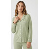 Women's Bamboo Pajama Set, Evergreen Stripe - Pajamas - 2