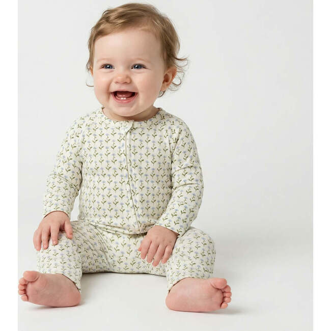 Lavender Lane Bamboo Sleeper, Delicate Purple & Green Floral - Pajamas - 4