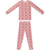 Bamboo Toddler Pajama Set, Pomegranate Soiree - Pajamas - 2 - thumbnail