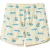 Kids Swim Trunk, Lime Gator - Swim Trunks - 1 - thumbnail
