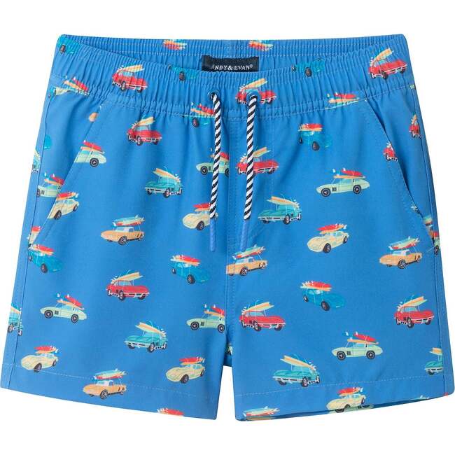 Kids (4-7) Swim Trunk, Retro Surf Car