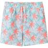 Kids (4-7 Years) Comfort-Stretch Lined Boardshort, Palm Wave - Shorts - 2