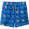 Kids (4-7 Years) Comfort-Stretch Lined Boardshort, Sunglasses Shark - Shorts - 2