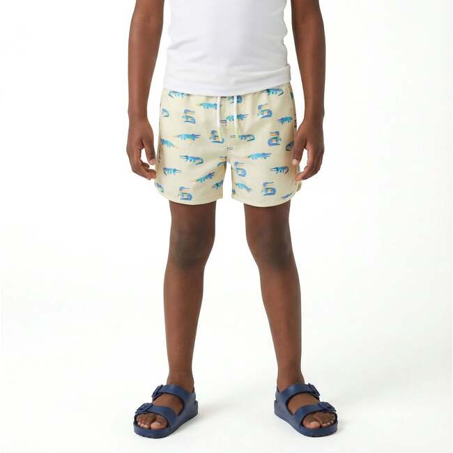 Kids Swim Trunk, Lime Gator - Swim Trunks - 3