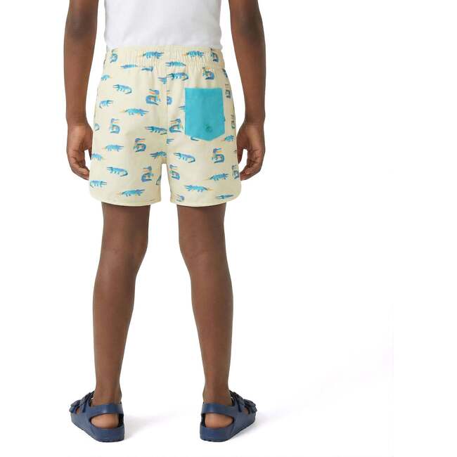 Kids Swim Trunk, Lime Gator - Swim Trunks - 4