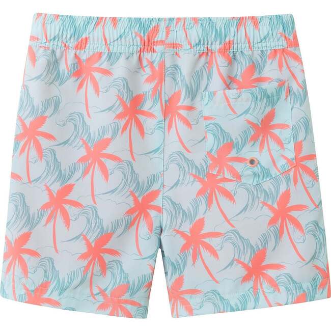 Kids (4-7 Years) Comfort-Stretch Lined Boardshort, Palm Wave - Shorts - 4