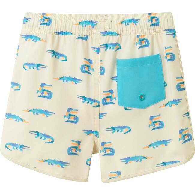 Kids Swim Trunk, Lime Gator - Swim Trunks - 5