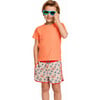 Kids (2-7 Years) Short Sleeve Rashguard, Orange - Rash Guards - 4 - thumbnail