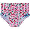 Infant Girls Ruffle Bikini W/ Headband, Cherry Stripe - Two Pieces - 6 - thumbnail