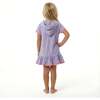 Girls Terry Cover-Up Dress, Purple Floral - Cover-Ups - 3 - thumbnail
