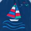Infant Boys Long Sleeve Rashguard Set, Navy Sailboat - Mixed Apparel Set - 5 - thumbnail