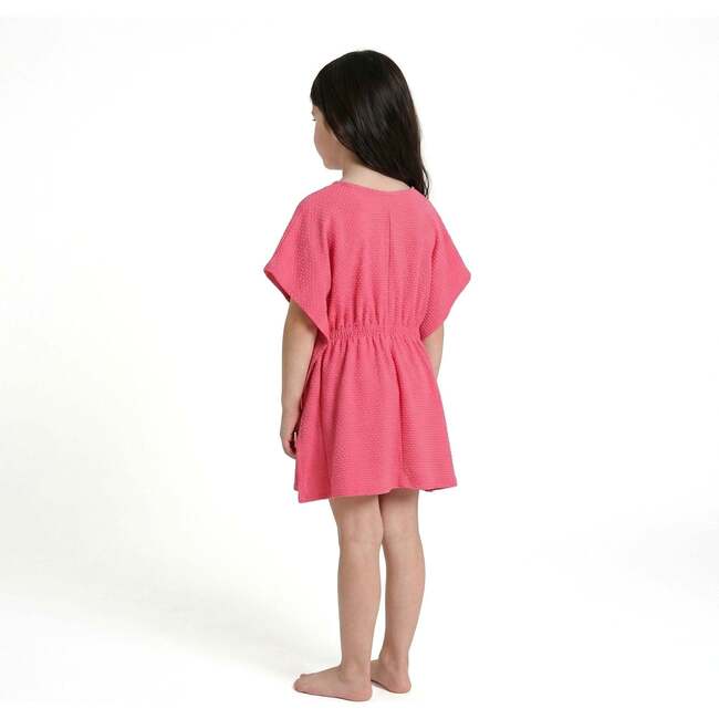 Girls Textured Cover-Up,  Neon Pink - Cover-Ups - 4