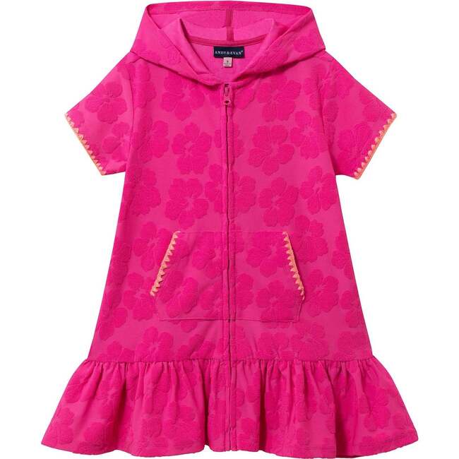 Girls Terry Cover-Up,  Pink Tropical