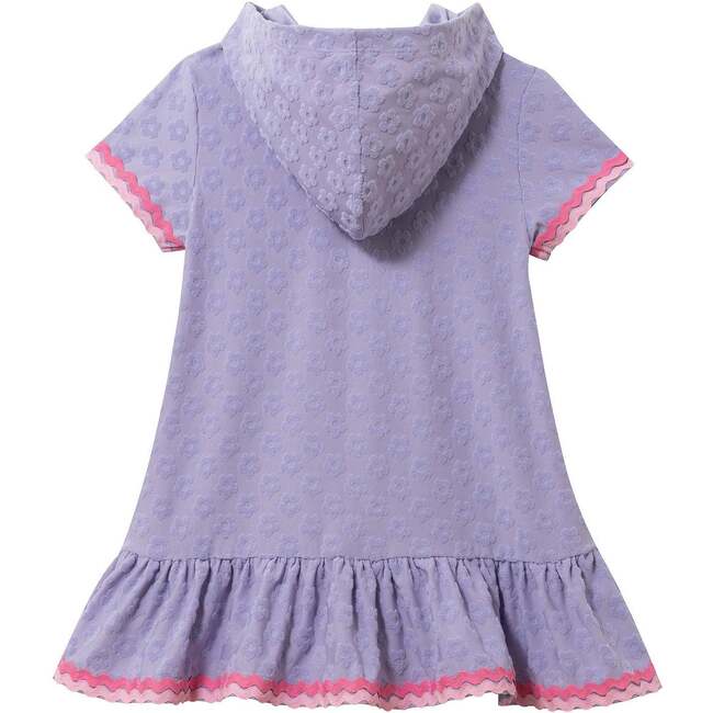 Girls Terry Cover-Up Dress, Purple Floral - Cover-Ups - 4