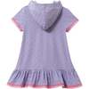Girls Terry Cover-Up Dress, Purple Floral - Cover-Ups - 4 - thumbnail