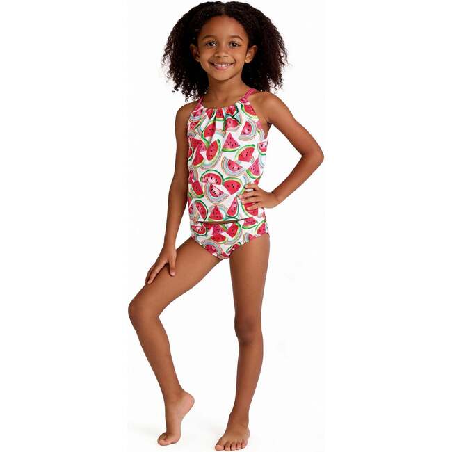 Girls Tankini Set,  Watermelon Print - Two Pieces - 3
