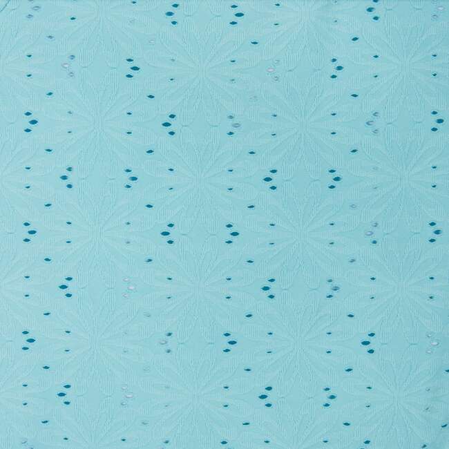 Girls Sleeve Textured Puff Sleeve One-Piece Swimsuit, Ocean Blue - One Pieces - 3