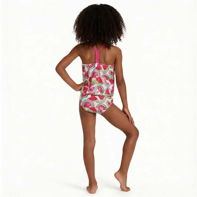 Girls Tankini Set,  Watermelon Print - Two Pieces - 4