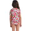 Girls Short Sleeve Rashguard Set, Watermelon & Rainbows - Rash Guards - 4 - thumbnail