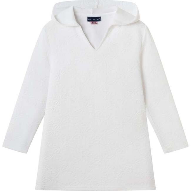 Tween Girls Terry Cover-Up,  White Daisy
