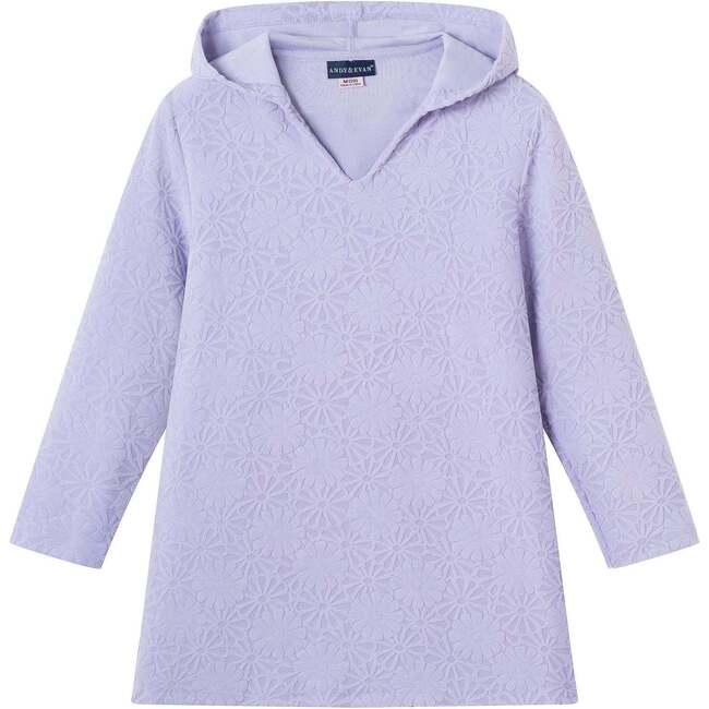 Tween Girls Terry Cover-Up, Purple Daisy