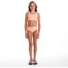 Tween Girls Textured Terry Bikini,  Coral - One Pieces - 4