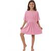 Tween Girls Terry Smocked Cover-Up,  Pink Daisy - Cover-Ups - 3