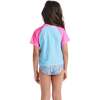 Girls Short Sleeve Rashguard Set,  Cherry Stripe - Rash Guards - 3