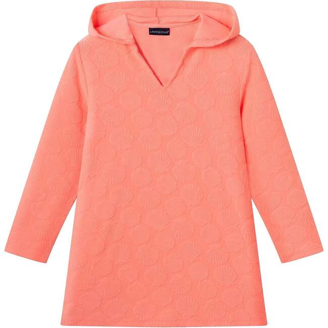 Tween Girls Terry Cover-Up, Coral Seashell