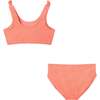 Tween Girls Textured Terry Bikini,  Coral - One Pieces - 5