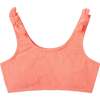 Tween Girls Textured Terry Bikini,  Coral - One Pieces - 6