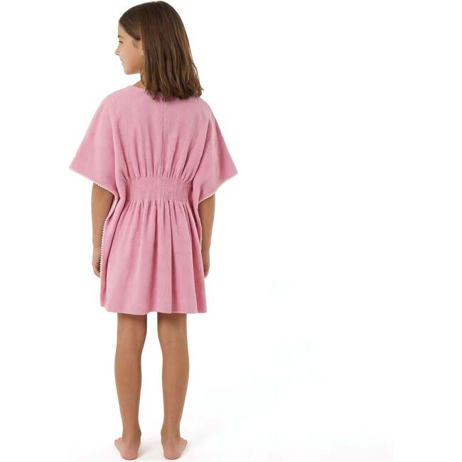 Tween Girls Terry Smocked Cover-Up,  Pink Daisy - Cover-Ups - 4