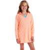 Tween Girls Terry Cover-Up,  Coral Seashell - Cover-Ups - 2