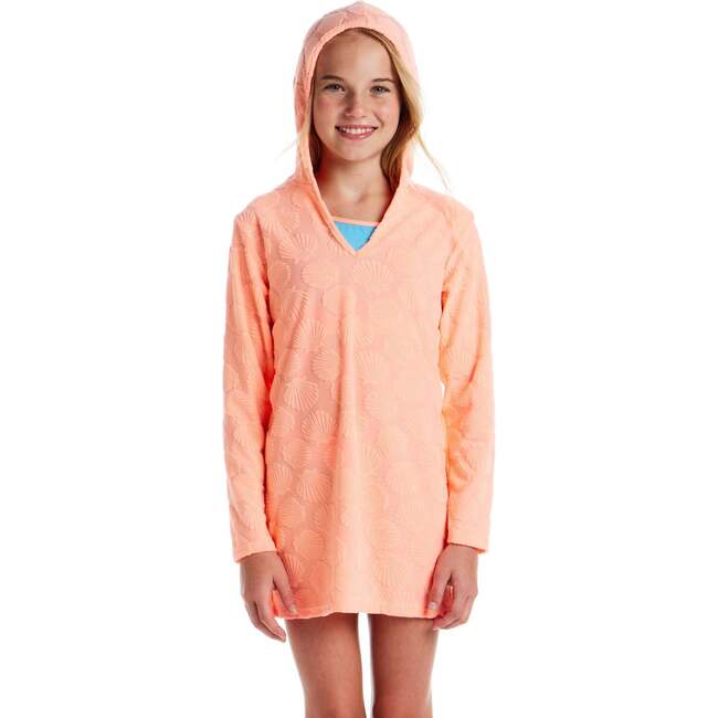 Tween Girls Terry Cover-Up,  Coral Seashell - Cover-Ups - 3