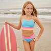 Tween Girls Rib Colorblock Bikini,  Blue - One Pieces - 2
