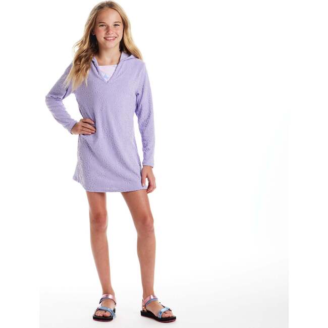 Tween Girls Terry Cover-Up,  Purple Daisy - Cover-Ups - 4