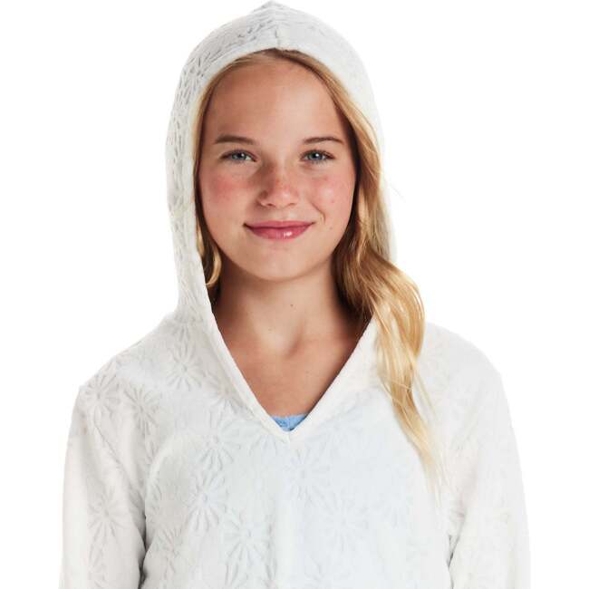 Tween Girls Terry Cover-Up,  White Daisy - Cover-Ups - 6