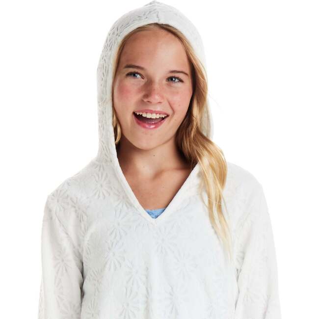 Tween Girls Terry Cover-Up,  White Daisy - Cover-Ups - 7