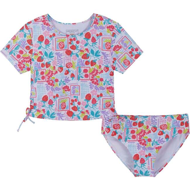 Tween Girls Rashguard Set, Fruit Print